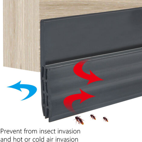 Bande d'étanchéité adhésive en caoutchouc silicone 100cm pour portes et fenêtres (1/5)