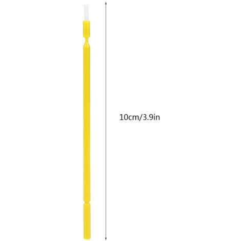 100 Bâtonnets Micro Applicateurs Dentaires Jetables Souples (Jaune) - Lot de 100 Pièces (1/5)