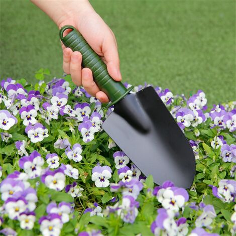 Ensemble de 4 Pelles Miniatures pour Jardinage Intérieur, Outils Bonsaï et Fleurs, Set de 4 Pièces Vert (1/5)