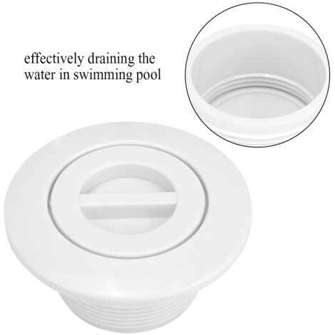 Drain de Sol pour Piscine en Plastique Blanc - Accessoire de Vidange et Remplissage (1/5)