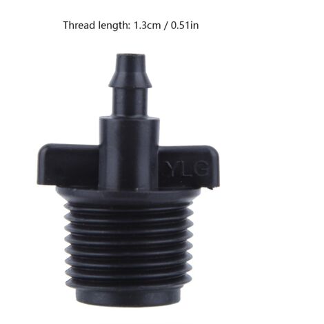 10 Adaptateurs de Raccord 1/2" pour Tuyau d'Arrosage Goutte à Goutte 4/7mm (1/5)