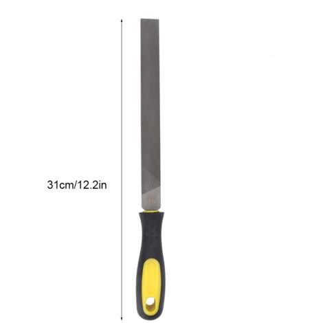 Lime à métaux plate de 8 pouces, dents fines, pour affûtage et façonnage des métaux, avec manche.