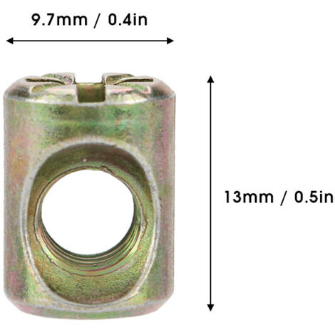 30 pièces inserts filetés M6 pour meubles, écrous cylindriques, connecteurs de montage et fixations encastrables (1/5)