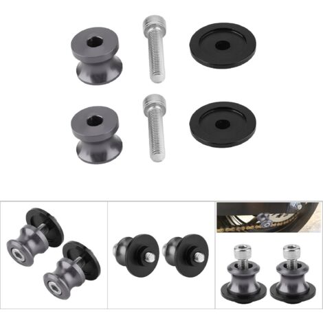 2 pièces supports CNC moto 8mm, bobbins en titane pour bras oscillant et stand arrière (1/5)