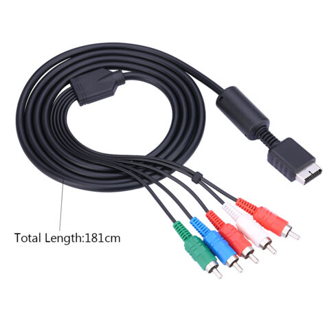 Câble AV Multi vers Vidéo/Audio Composant pour PS2 et PS3 Sony Playstation (1/5)