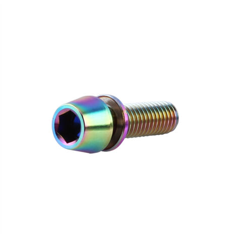 Vis en Titane Alloy pour VTT avec Rondelle, Boulon Conique Coloré (M6x16) (1/3)