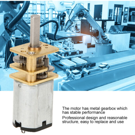 Moteur à engrenage métallique GA12-N20 DC 3V, variateur de vitesse 15-1000 RPM, réducteur haute qualité 60 RPM pour applications durables. (1/5)