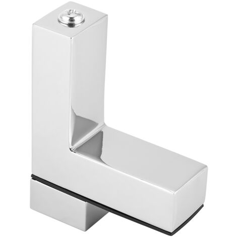 4 pièces supports muraux en verre et bois, étagères clips type F, kit fixation chevilles (01) (1/5)