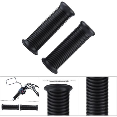 Paire de poignées de guidon moto vintage universelles 22mm noir TPU 7/8 pouce (1/5)