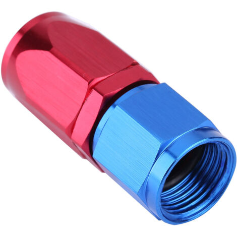 Raccord pivotant AN8 bleu et rouge pour durite d'huile ou carburant, adaptateur refroidisseur - 0° (1/2)