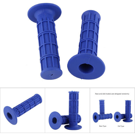 1 Paire de Poignées Universelles en Silicone pour Guidon Moto 22/25mm Bleu Neuf (1/5)