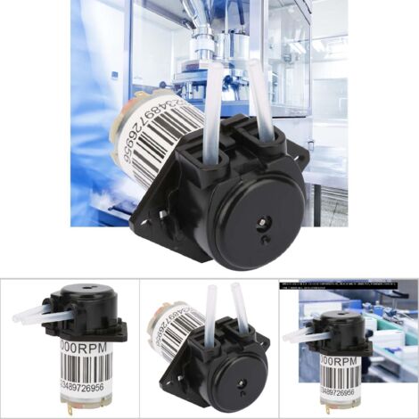 Mini Pompe Péristaltique Silencieuse 6V, Autoprimante pour Titrage (Noir Plat) (1/5)