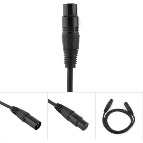 Câble Microphone XLR Mâle à Femelle 3 Broches Blindé 1M Extension Audio (1/5)