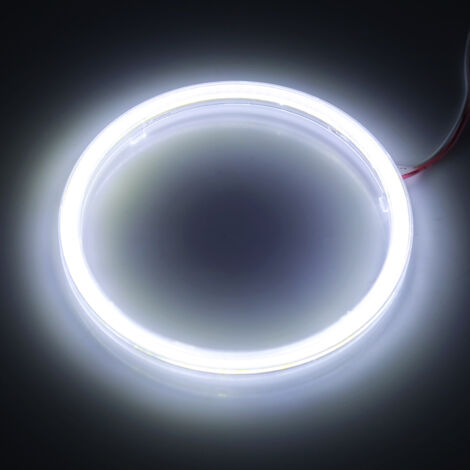 1 paire d'anneaux halo LED COB 90mm pour phare moto et voiture, yeux d'ange DRL (1/3)