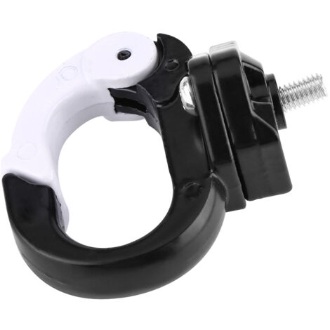 Porte-Casque Moto Universel en Alliage d'Aluminium Noir - Support Crochet de Transport (1/2)