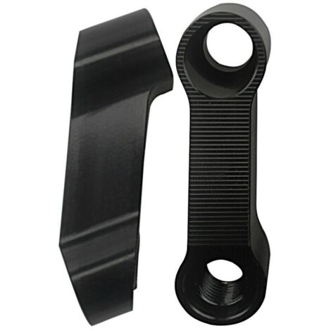 Extenseurs de rétroviseurs moto, adaptateurs noirs pour rehausser et ajuster les rétroviseurs. (1/5)