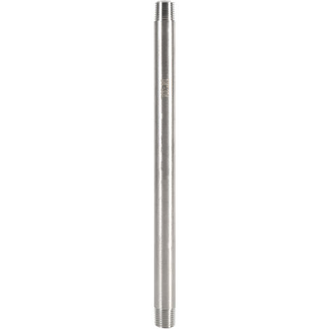 Raccord fileté mâle x mâle en acier inoxydable 304 pour tuyau (1/4") (1/2)