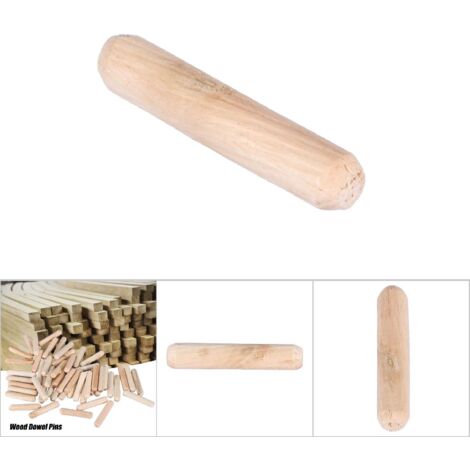 50 pièces chevilles en bois cannelées pour tiroirs et meubles (M8 x 40 mm) (1/5)