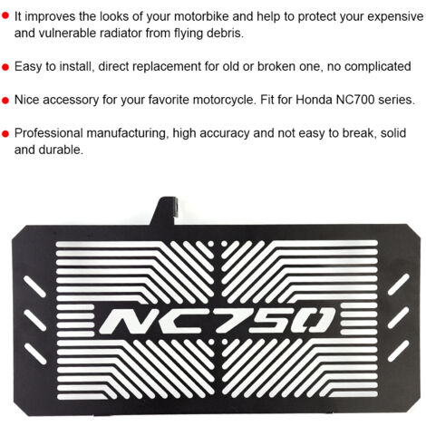 Grille de Radiateur Noir pour Moto Honda NC750 - Protection de Radiateur (1/5)