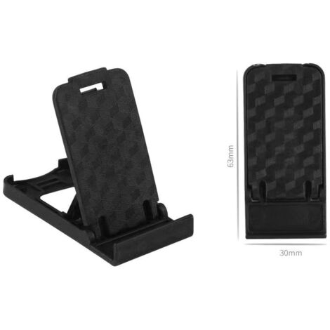 Support de téléphone pliable universel pour bureau et maison - Noir (1/2)