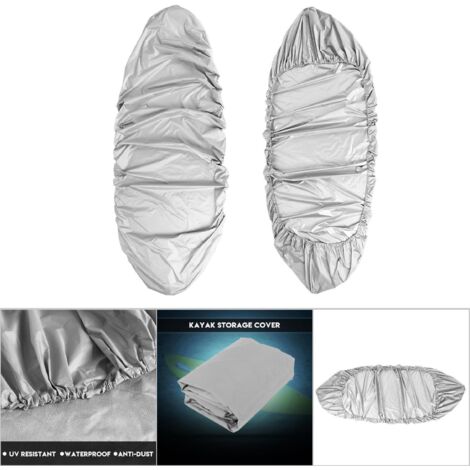 Housse de protection imperméable anti-UV 4,5m pour kayak/canoë 3,6-4m (Gris)