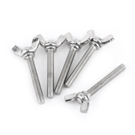 5 pièces Boulons Papillon Acier Inoxydable 304 Vis à Ailettes M5 x 40mm Fixation Mécanique (1/3)