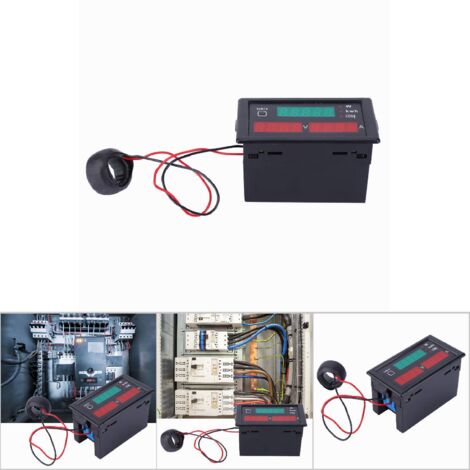 DL69-2047 Compteur d'Énergie Multifonction 5 en 1 : Voltmètre, Ampèremètre, Facteur de Puissance, Mesure de Puissance (80-300V, 100A) (1/5)