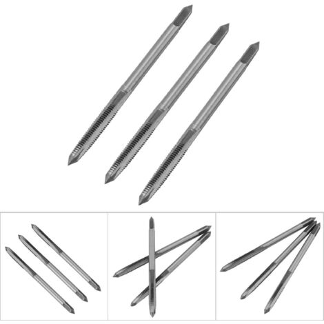 Jeu de 3 tarauds à main en acier à roulements M3/M4/M5 pour vis (M5 inclus) (1/5)