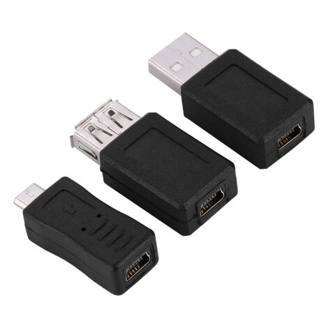 Lot de 10 adaptateurs USB2.0 mâles/femelles micro/mini - Convertisseurs et connecteurs polyvalents (1/5)