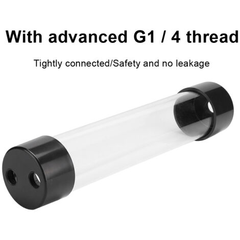 Réservoir d'eau transparent cylindrique 240MM pour refroidissement PC, design pratique (1/5)
