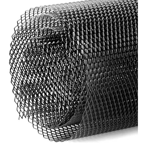 Grille de calandre en alliage d'aluminium 3x6mm, maille losange universelle pour pare-chocs et carrosserie automobile. (1/5)