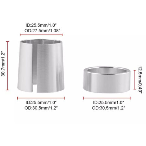 Adaptateur d'embrayage conique 1 pouce en aluminium argenté durable pour arbre de transmission (1/5)
