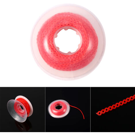 Chaîne élastique orthodontique continue ultra puissante en boucle dentaire (Rouge) (1/5)