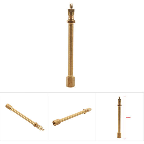 Prolongateur de valve de pneu en laiton 100 mm pour jantes profondes (1/5)