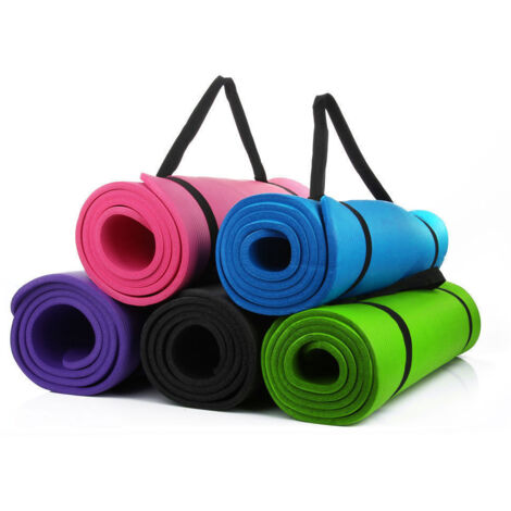 Sangle de Transport Ajustable pour Tapis de Sport, Bande Élastique en Coton pour Grands Tapis Noire (1/2)