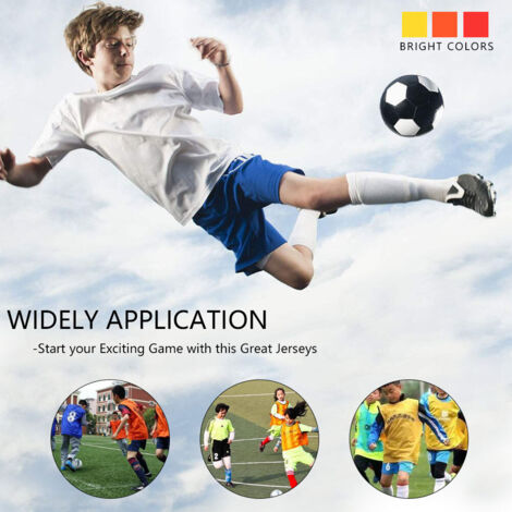 12 Maillots d'Entraînement Football Enfant - Chasubles Respirables pour Volleyball et Sports (1/5)