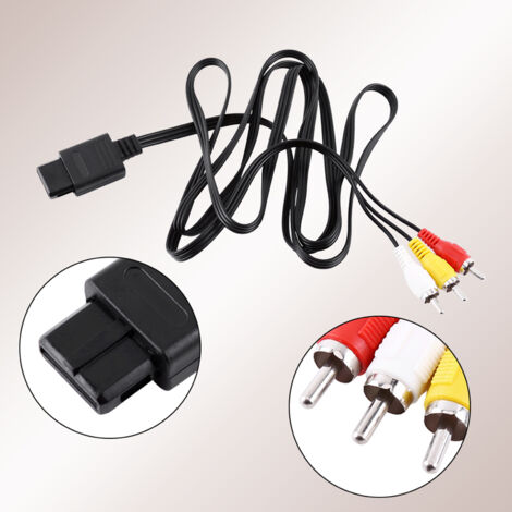 Câble RCA Composite Audio Vidéo pour N64 et GameCube Nintendo (1/5)