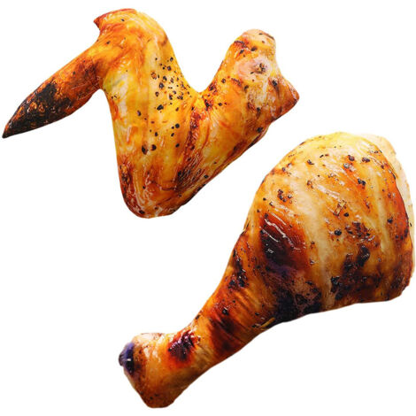 Jouet en Peluche Poulet Frit 20cm - Coussin Décoratif Aile de Poulet pour Salon, Cadeau Anniversaire Amusant (1/5)