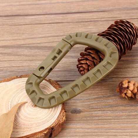 Mousqueton en D léger pour équipement d'escalade et randonnée - Accessoire de fixation extérieur (1/5)