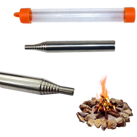 Tuyau Souffleur de Feu Rétractable en Acier Inoxydable pour BBQ et Camping (1/4)