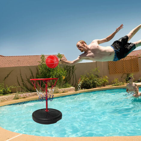 Panier de basket flottant pour piscine - Jeu d'été aquatique pour enfants et adultes - Accessoire ludique