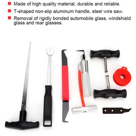 Kit de dépose professionnel pour pare-brise - Outil de retrait de vitrage automobile (1/5)