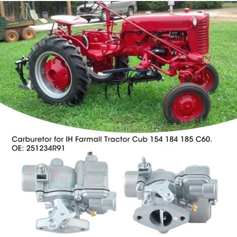 Carburateur pour Tracteur IH Farmall Cub 154 184 185, Pièce 251234R91 251234R92, Compatible C60
