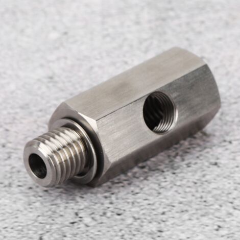 Adaptateur Tee Capteur Pression Huile Turbo M12x1.5 1/8 NPT Acier Inoxydable Pièce Auto