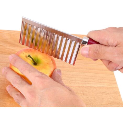Couteau Multifonction en Acier Inoxydable pour Légumes et Fruits avec Lame Ondulée