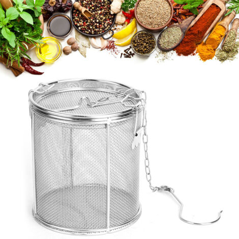 Infuseur à thé en acier inoxydable, boule à épices, filtre pour soupes et assaisonnements, 12 x 13 cm (1/5)
