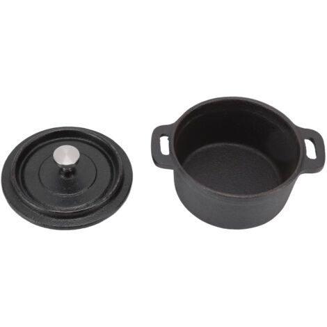 Cocotte en Fonte Traditionnelle Double Poignée Ergonomique Isolante avec Couvercle 20CM