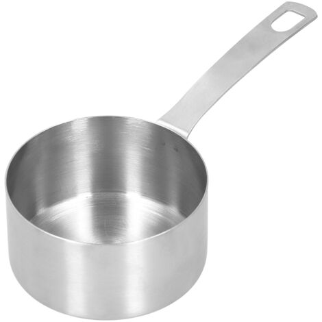 Tasse à mesurer en acier inoxydable 304 avec cuillère doseuse et échelle pour pâtisserie et cuisine, 1/3 tasse (1/5)