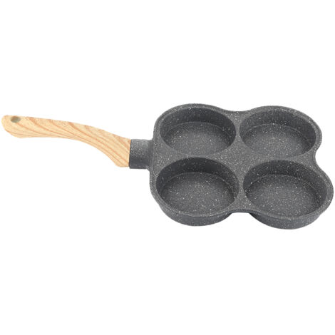Poêle à Omelette 4 Trou Antiadhésive, Crêpière pour Cuisinière à Induction et Gaz (1/5)