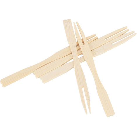 800 Fourchettes Jetables en Bambou pour Desserts, Gâteaux et Fruits - Accessoires de Cuisine Pratiques (1/5)